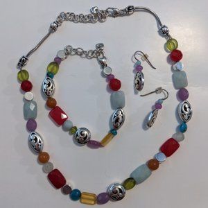 Brighton Contempo Chroma earrings, bracelet, necklace set & bag